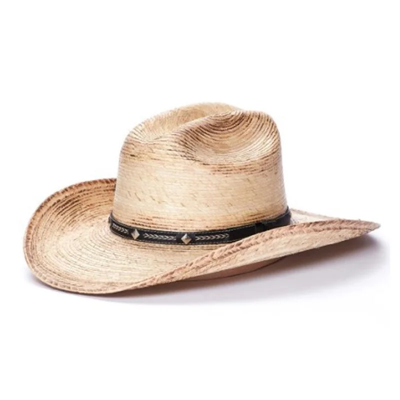 Comfortable straw fedora for women with breathable weave and easy fit -Palm Leaf Western Hat