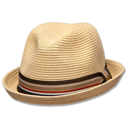 Casual fedora hats for women with fabric bands for relaxed, boho style -Saint Martin - Sewn Paper Short Brim Fedora