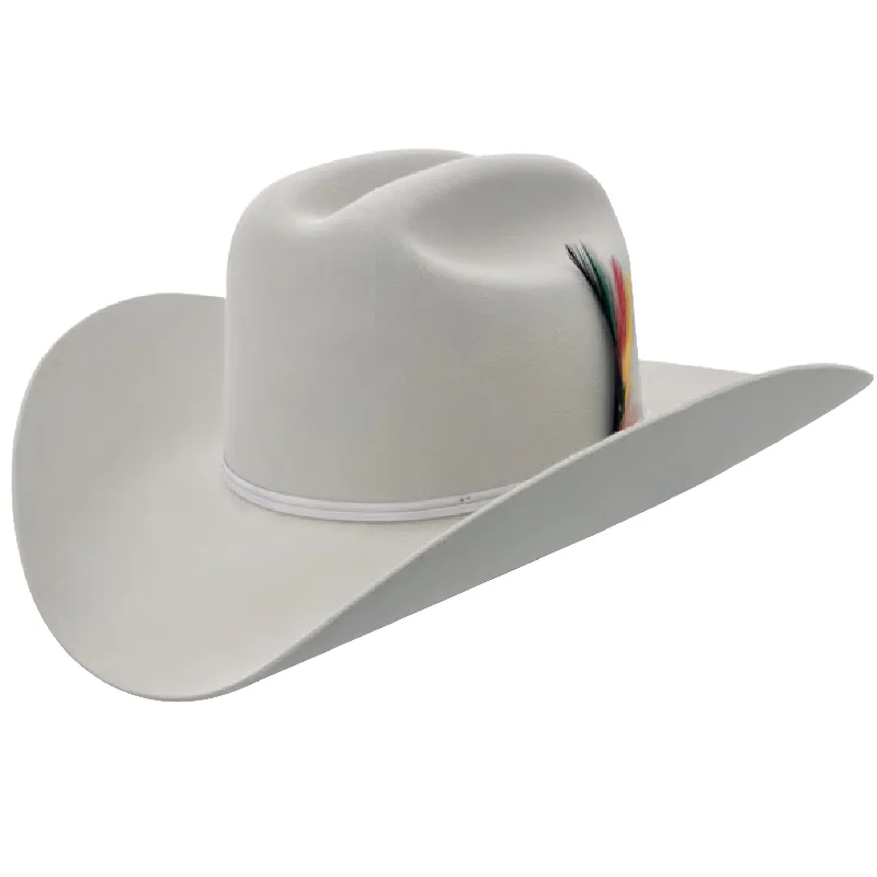 Soft wool cowboy hats for women with soft finishes for comfort and style -Spartan 6x Mist Grey Felt Cowboy Hat