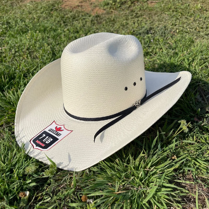 Authentic leather cowboy hats for women with detailed stitching for a stylish edge -THE CLASSIC STRAW HAT - BLACK BAND