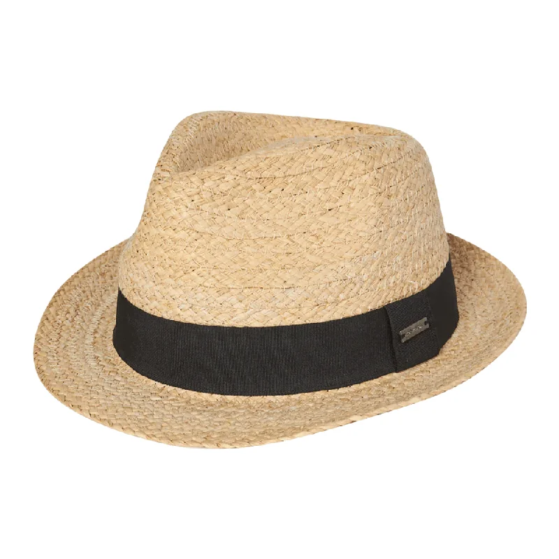 Fashionable fedora hats for men with unique patterns and textured materials -Kooringal Mens Fedora Palm Springs - Natural