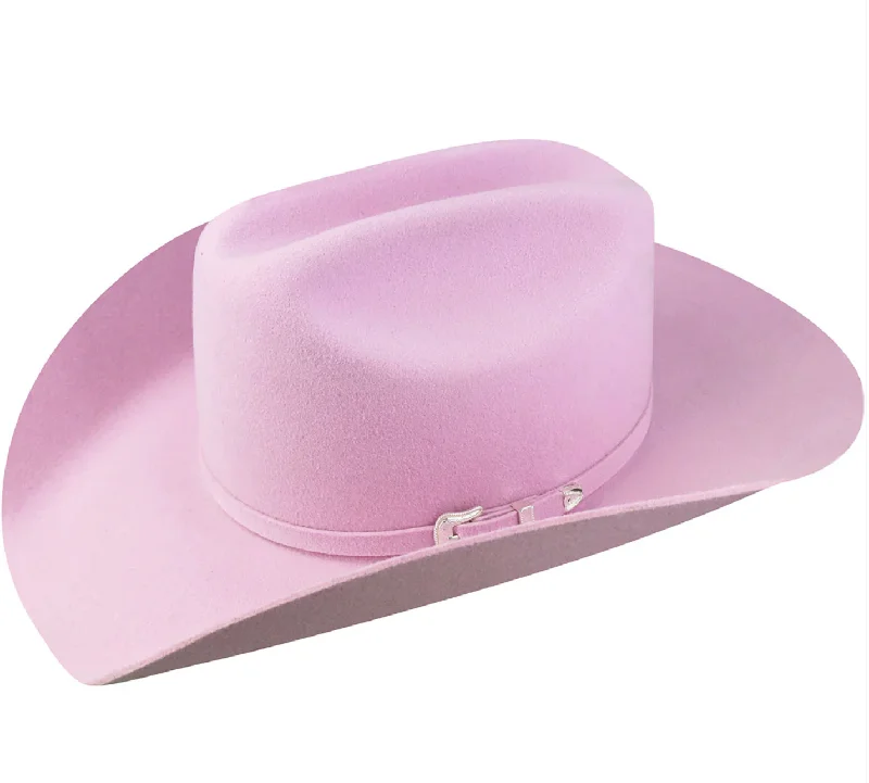 Unique cowboy hats for women with bold color combinations and trendy accents -PETAL PINK  FELT COWBOY HAT