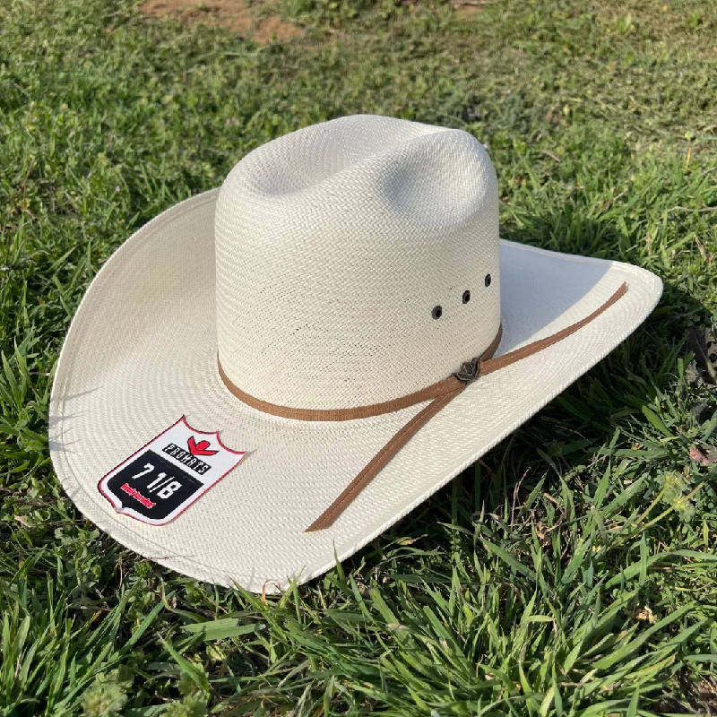 Traditional felt cowboy hats with decorative stitching for men with old-west charm -THE CLASSIC STRAW HAT - COCOA BAND