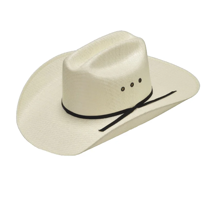 Simple straw fedora for men with traditional styling and lightweight construction -Twister Adult 5X Natural Straw Hat