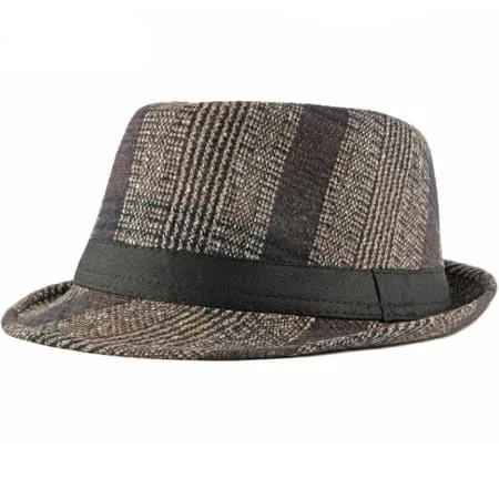 Trendy felt hat for modern urban outfits -Evenson Tartan Trilby Hat