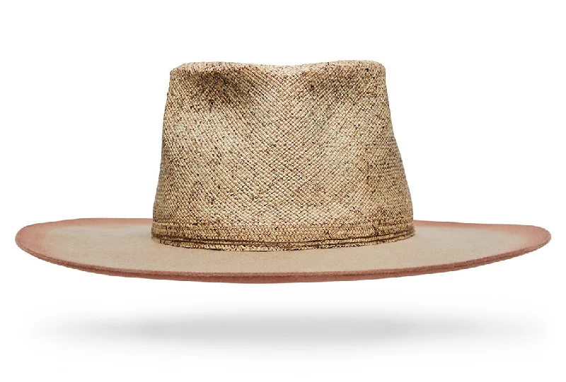 Wide-brim straw fedora for women with timeless style and classic look -Five Points Bayat W