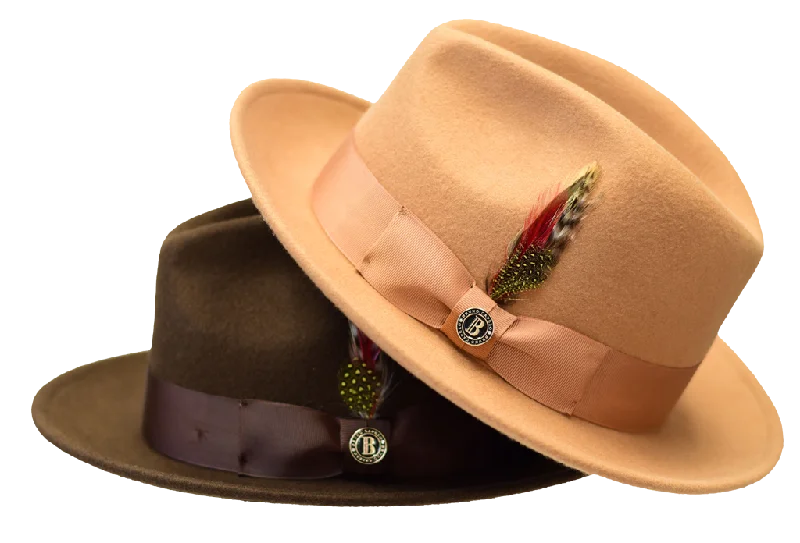 Stylish wool fedora hats for men with narrow brims for contemporary flair -Executive Collection