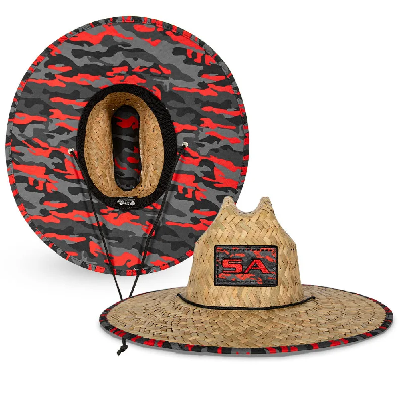 Elegant straw hat for women with ribbon detail and graceful finish -Classic Straw Hat | Fire Military Camo