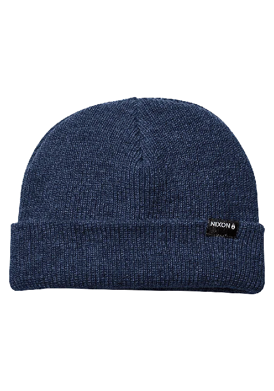 Sports team cap with bold logo front -Kos Beanie - Navy