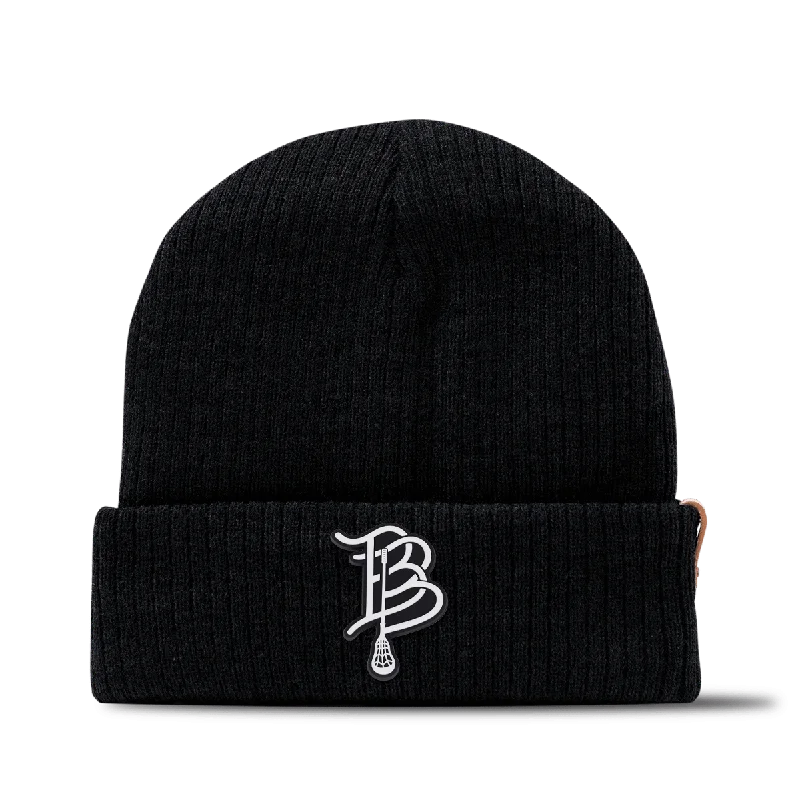 Fitted trucker cap for custom head fit -BB Lacrosse Cutout PVC Essential Beanie