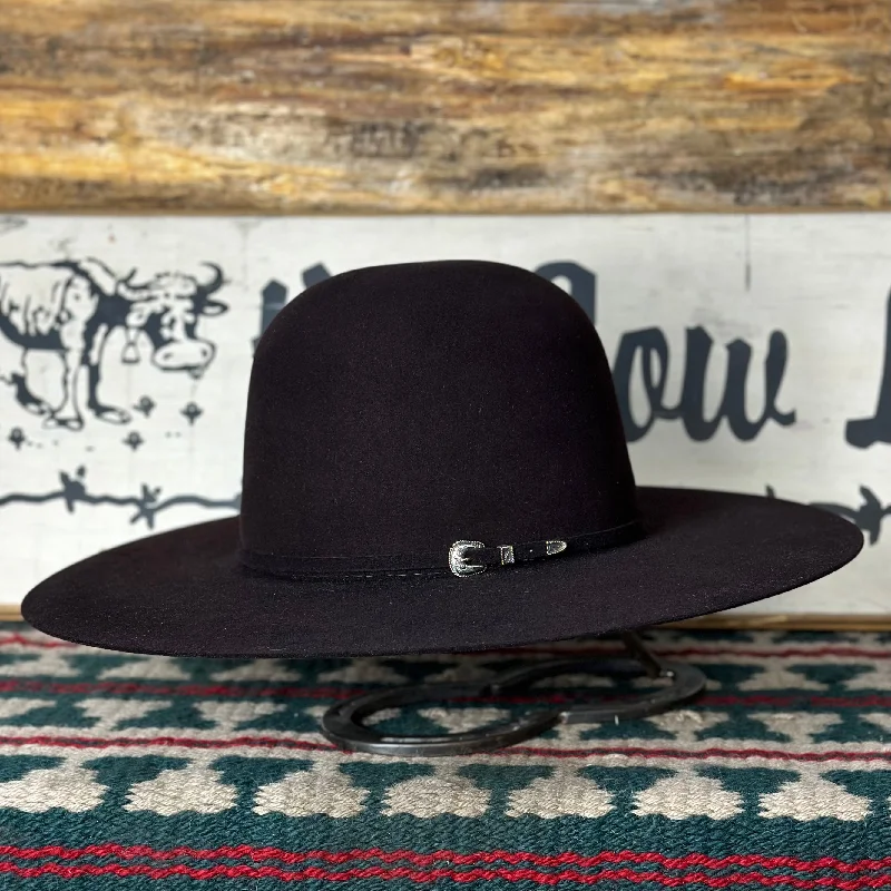 Western cowboy hats with metallic studs for added flair and rock-inspired style -Rodeo King 60X 4 1/2" Brim | Black Cherry