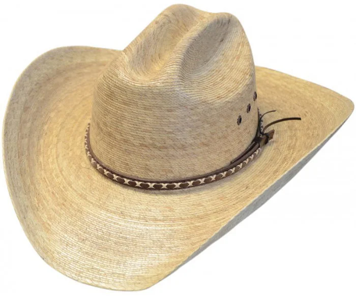 Trendy straw Panama hat for women with decorative ribbon and casual style -Summit Hat Palma Verde Cattleman