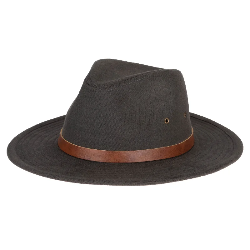 Fashionable fedora hats for men with unique patterns and textured materials -Faux Felt Fedora with Braided Faux Leather Trim