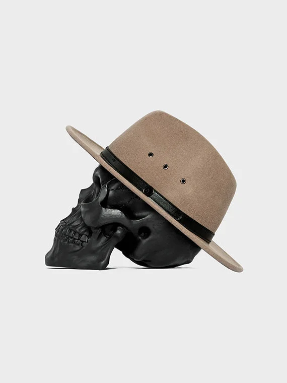 Handmade leather cowboy hats for women with floral designs for a feminine twist -Salted Caramel Fedora