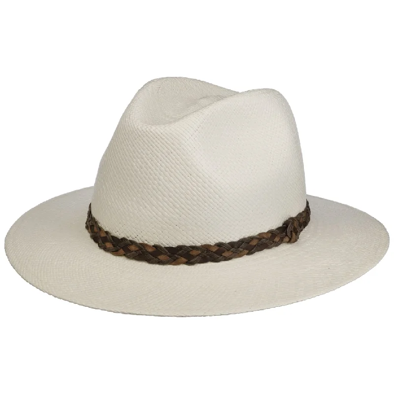 Handwoven straw hat for women with a unique design and artistic craftsmanship -Deveno Traveller Panama Hat by Lierys