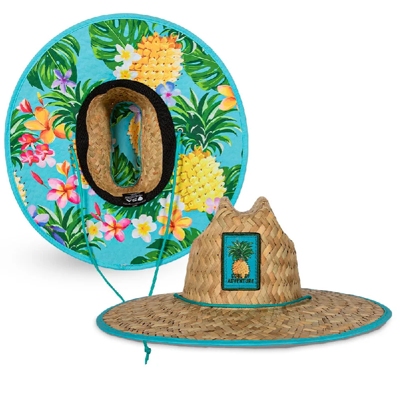 Adjustable straw hat for men with a comfortable fit for outdoor activities -Classic Straw Hat | Tropical Fruit