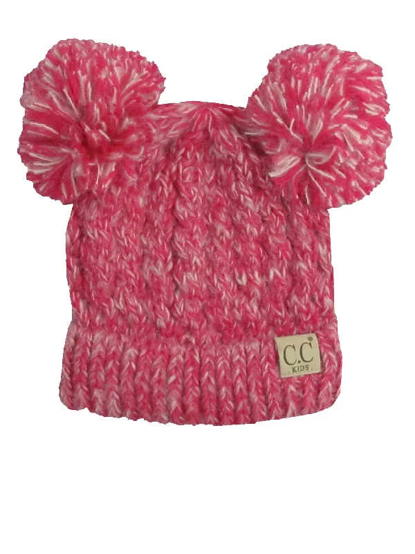 Wool sports cap for chilly game nights -Kids-23 Hot Pink