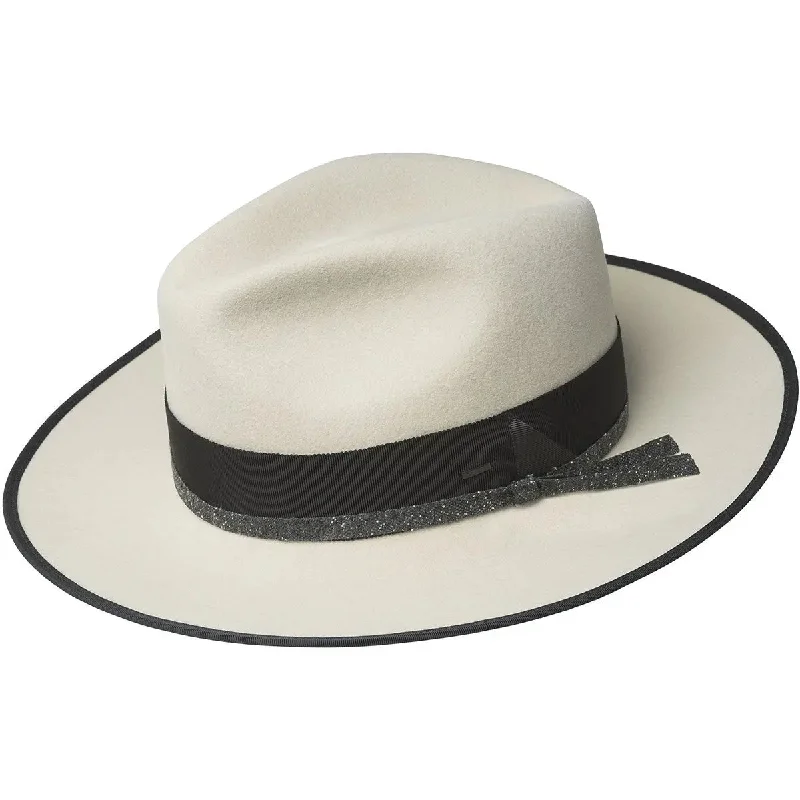 Fedora hats for men with intricate details and unique features for standout style -Bailey Clorindon Elite Finish Wool Wide Brim Fedora