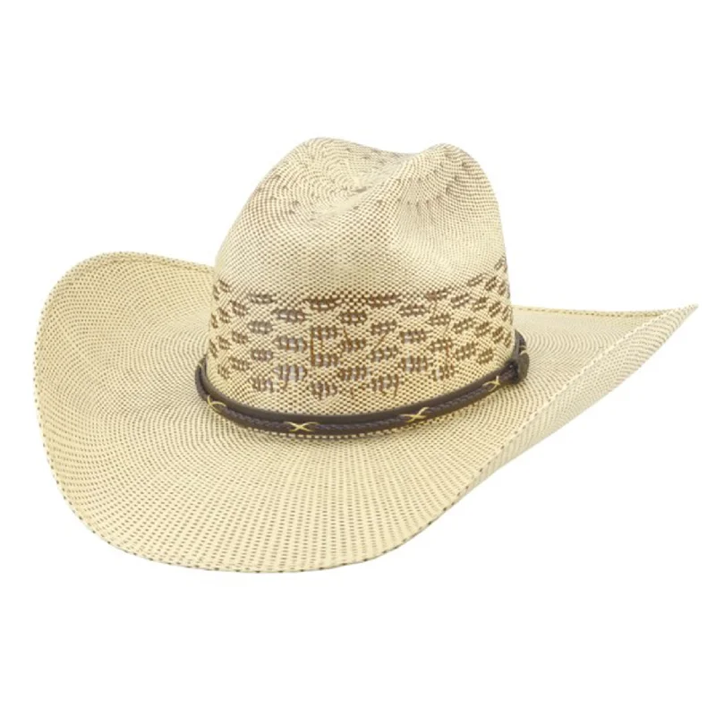 Stylish straw cap for men with woven texture and modern design -Justin Salt Creek Bangora Straw Hat