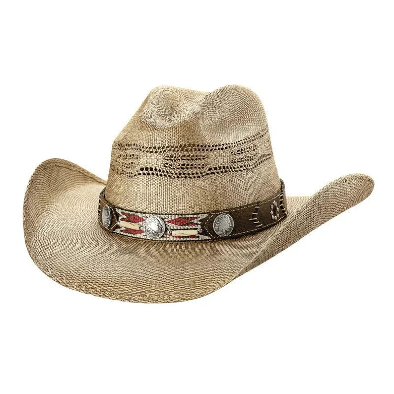 Vintage leather cowboy hats for men with rugged finishes for retro charm -Bullhide Trailblazer - Bangora Straw Cowboy Hat