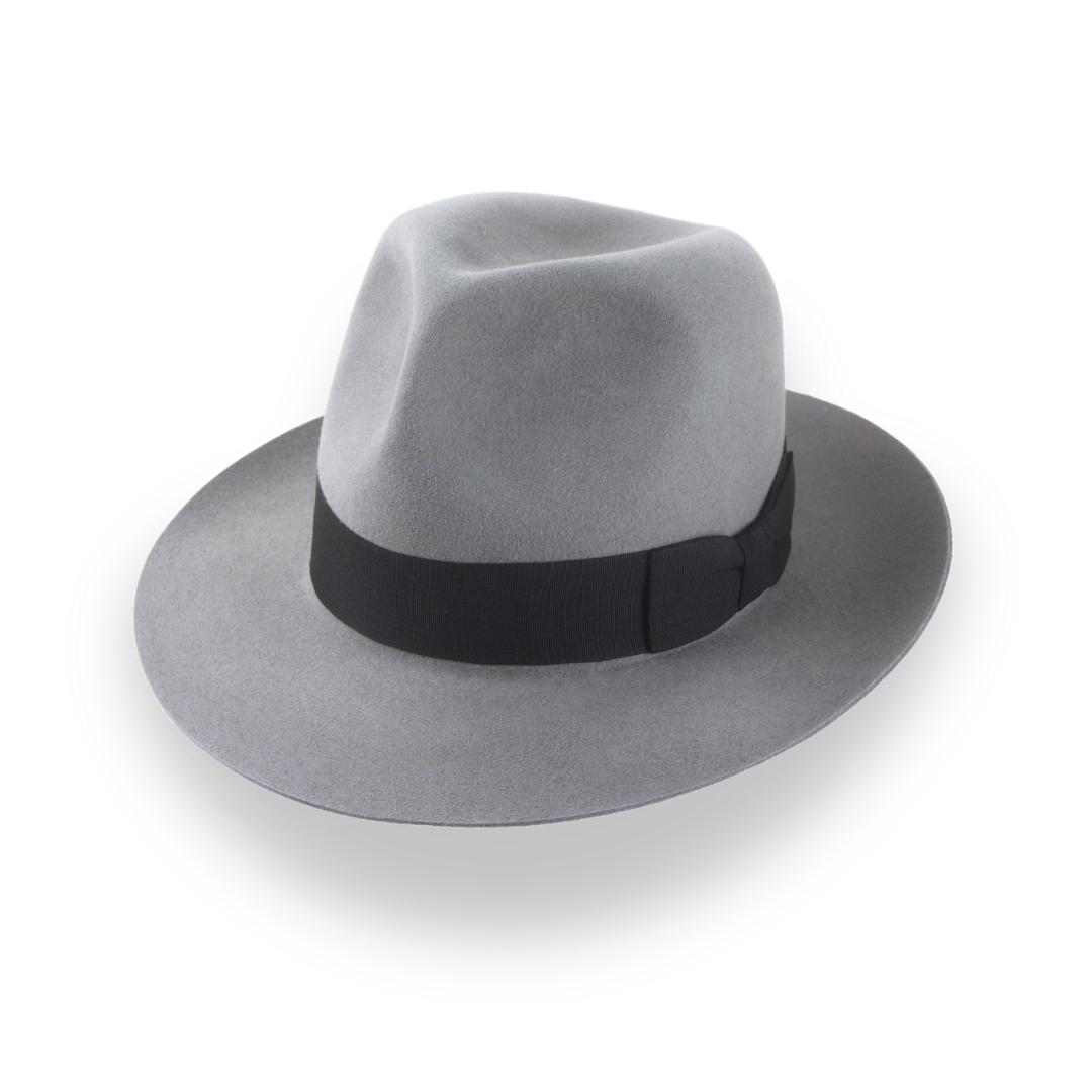 Fashion-forward fedora hats for men with metallic finishes for modern style -Grey Poet Fedora Hat in Premium Fur Felt and Custom Fit | The Pulsar