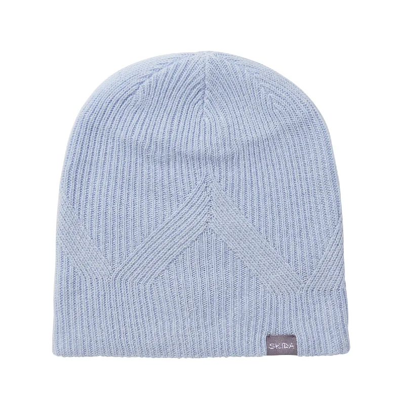 Lightweight cap for summer hiking trails -Winter Sky | Cashmere Vista Knit