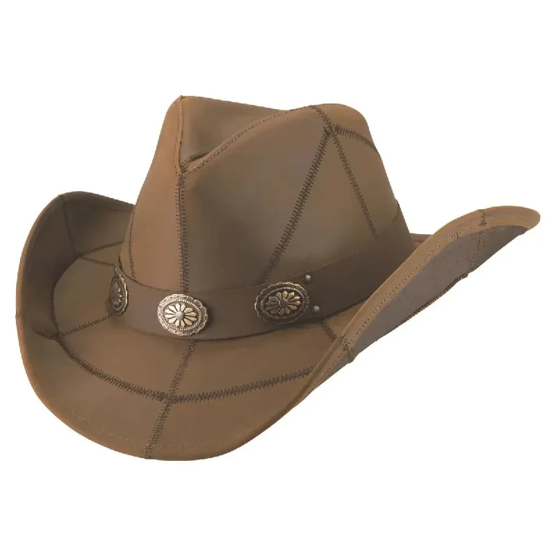 Lightweight cowboy hats for women with breathable materials for hot weather wear -Bullhide Shiloh - Leather Cowboy Hat