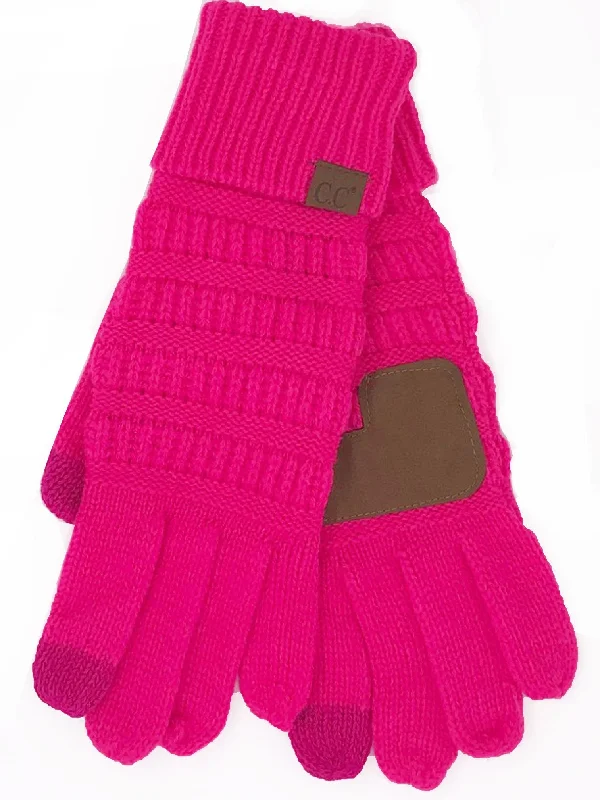 Adjustable cap with sturdy velcro closure -G-20-KIDS NEON PINK GLOVES