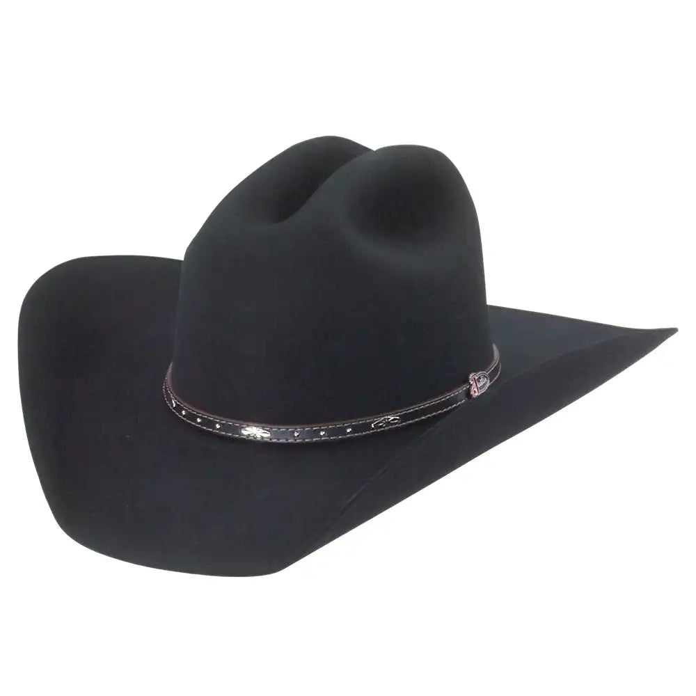 Authentic cowboy hats with metal buckles for men with rugged western flair -Justin Blackhills - (2X) Wool Felt Cowboy Hat