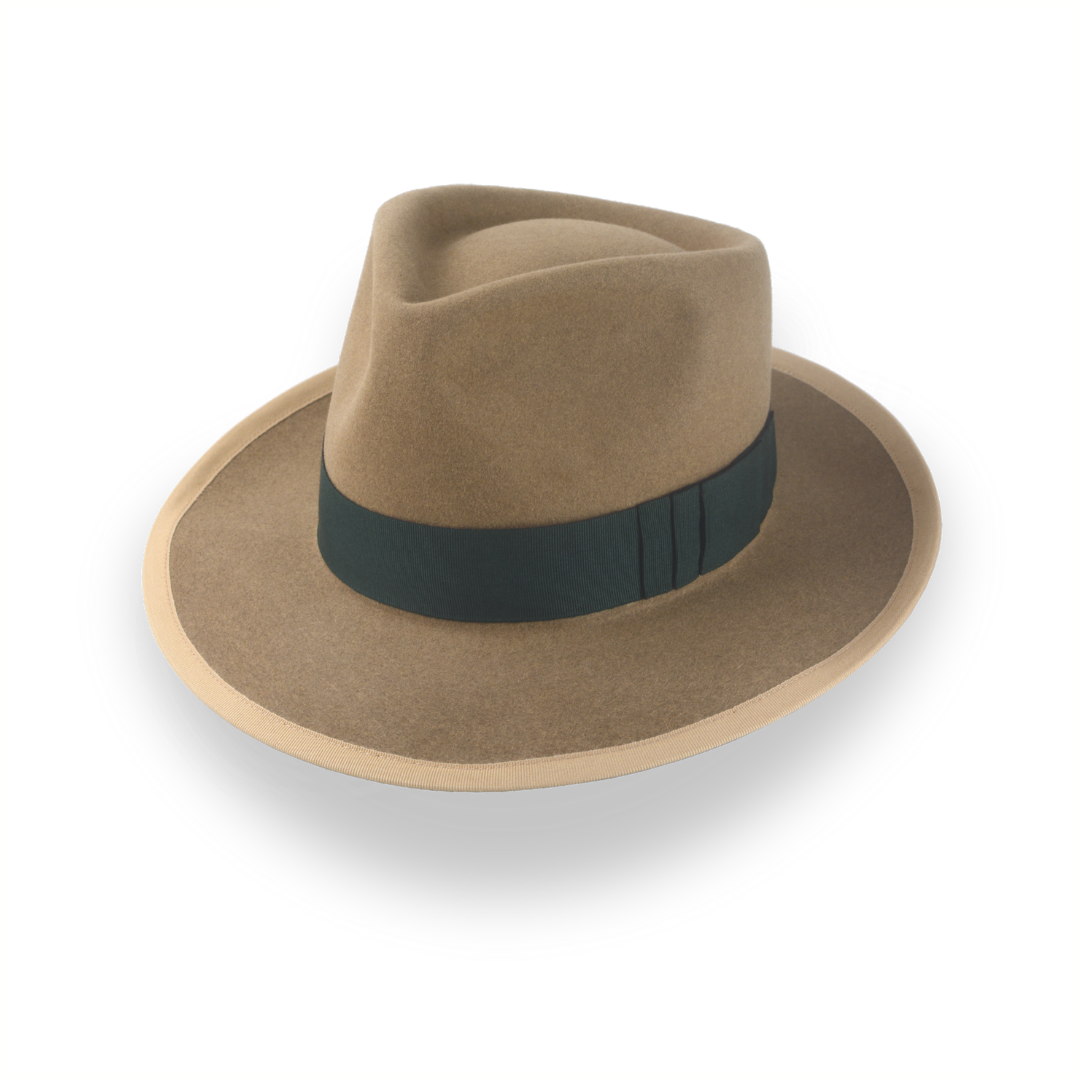 Casual fedora hats for women with soft fabric and relaxed fit -Classic Camel Fedora for Men in Premium Beaver Fur Felt | The Pandamator