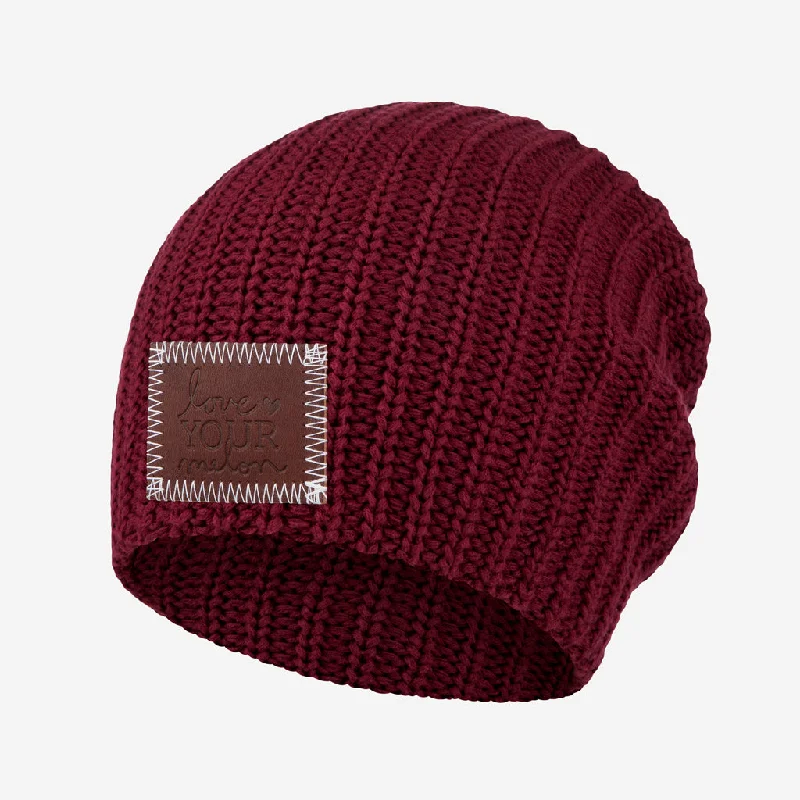 Canvas trucker cap for tough outdoor wear -Burgundy Beanie