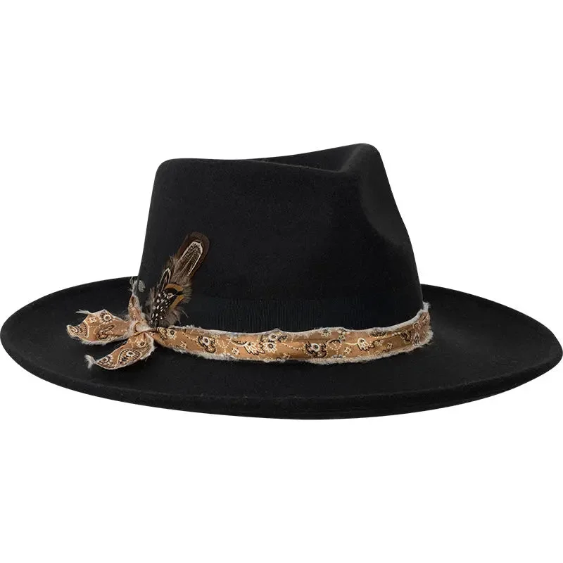 Vintage fedora hats for men with classic pinstripes for a retro vibe -Scala Stevie Pinch Front ProvatoKnit™ Rancher