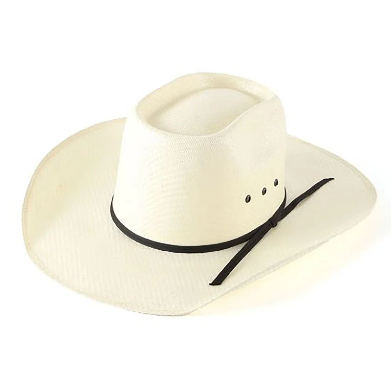 Natural straw hat for women with eco-friendly materials and breathable design -Twister Kids Ivory Cowboy Hat