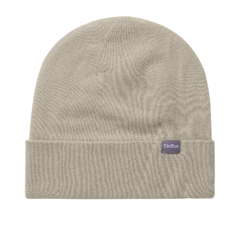 Embroidered name cap for unique personal touch -Oatmeal | Cashmere Wheelock Knit