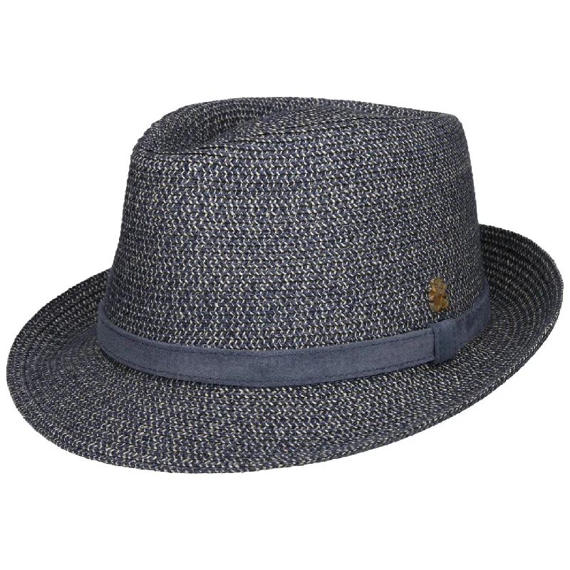 Adjustable straw hat for men with a comfortable fit for outdoor activities -Hemp-Linen Trilby Hut Zechbauer by Mayser