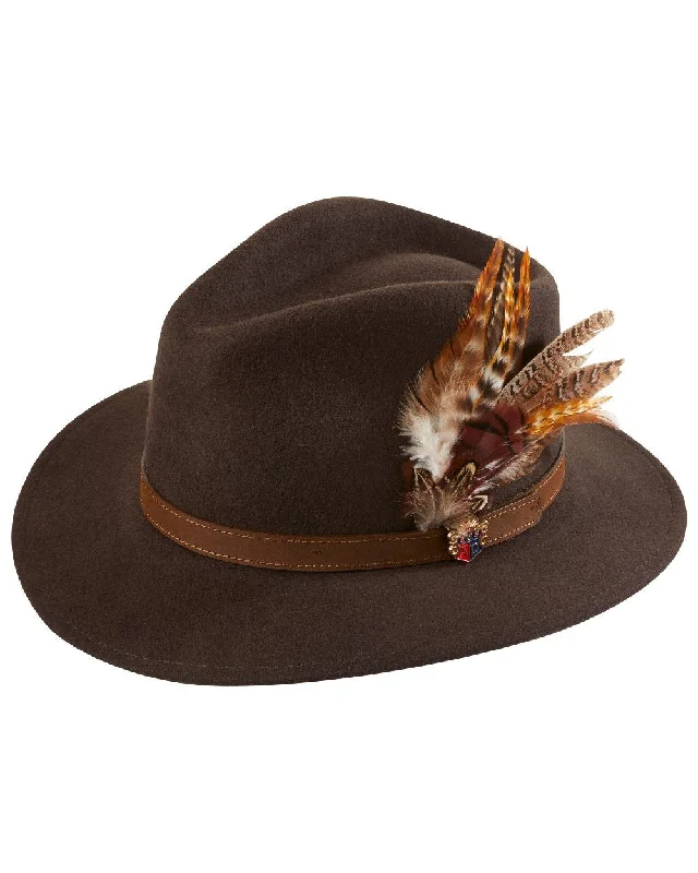 Designer wool felt hat for luxury lovers -Alan Paine Ladies Richmond Felt Hat