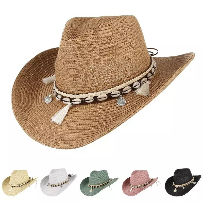 Durable felt cowboy hats for men with wide brims for sun protection -Palmdale Straw Cowboy Hat