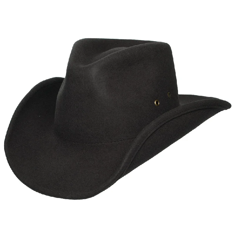 Handmade leather cowboy hats for women with floral designs for a feminine twist -Brixton Hats Scottsdale Weather Guard Wool Felt Cowboy Hat - Chocolate