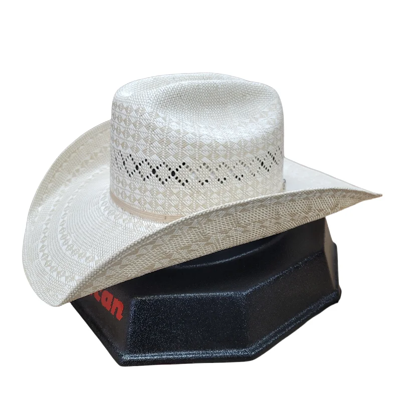 Handcrafted straw beach hat for women with elegant design and casual appeal -American Hat Co. Straw Hat - #6400