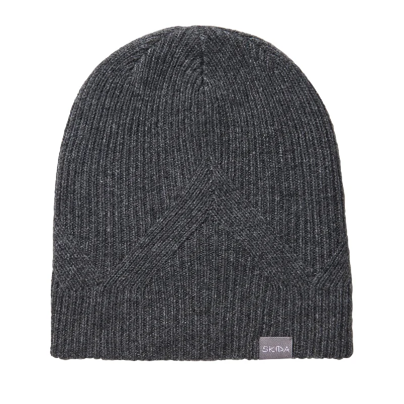 Wool blend cap for cozy fall fashion -Ash | Cashmere Vista Knit