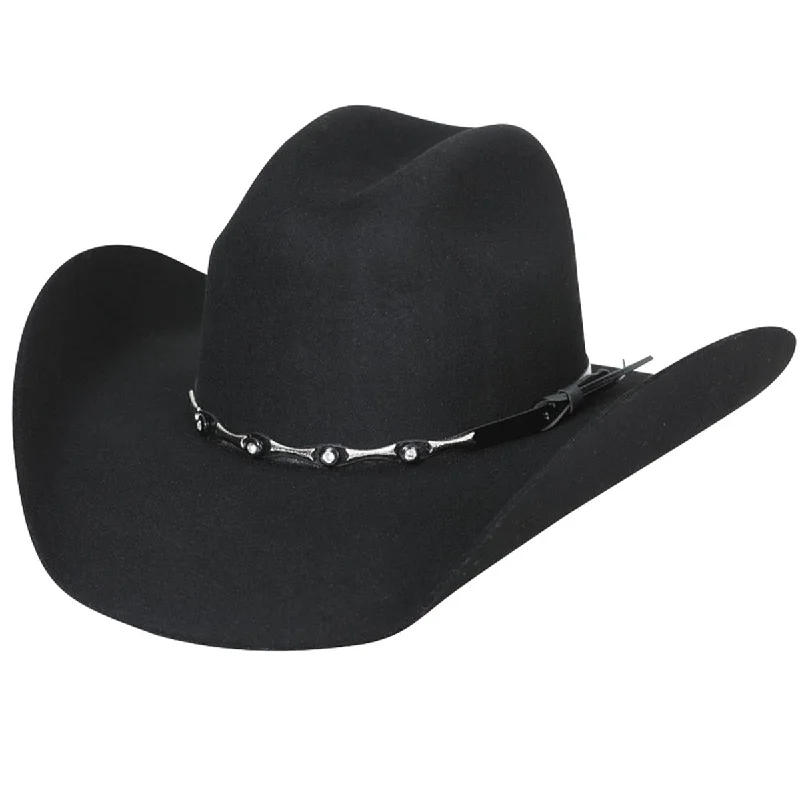 Fashionable straw cowboy hats for women with colorful ribbons for a playful vibe -Toro Black Western Hat