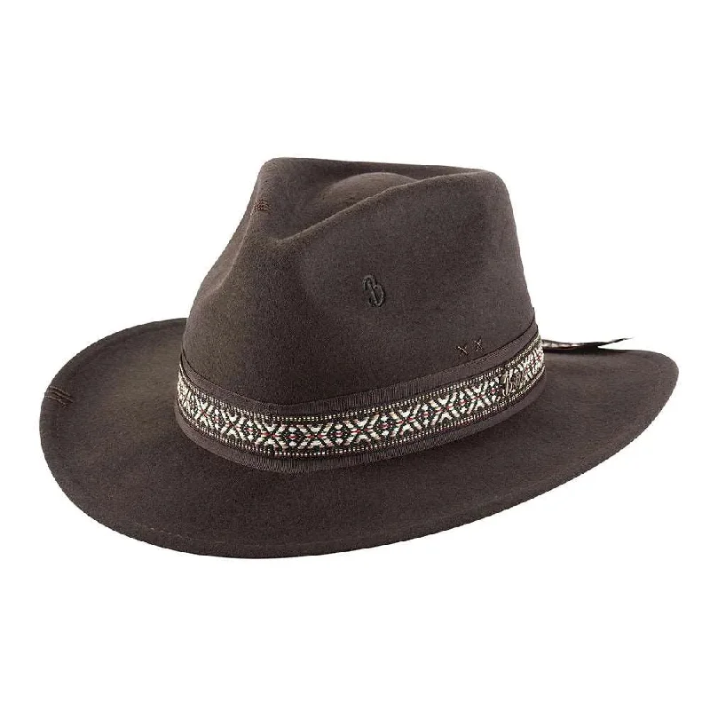 Authentic leather cowboy hats for women with detailed stitching for a stylish edge -Bullhide Lonely- Wool Felt Cowboy Hat