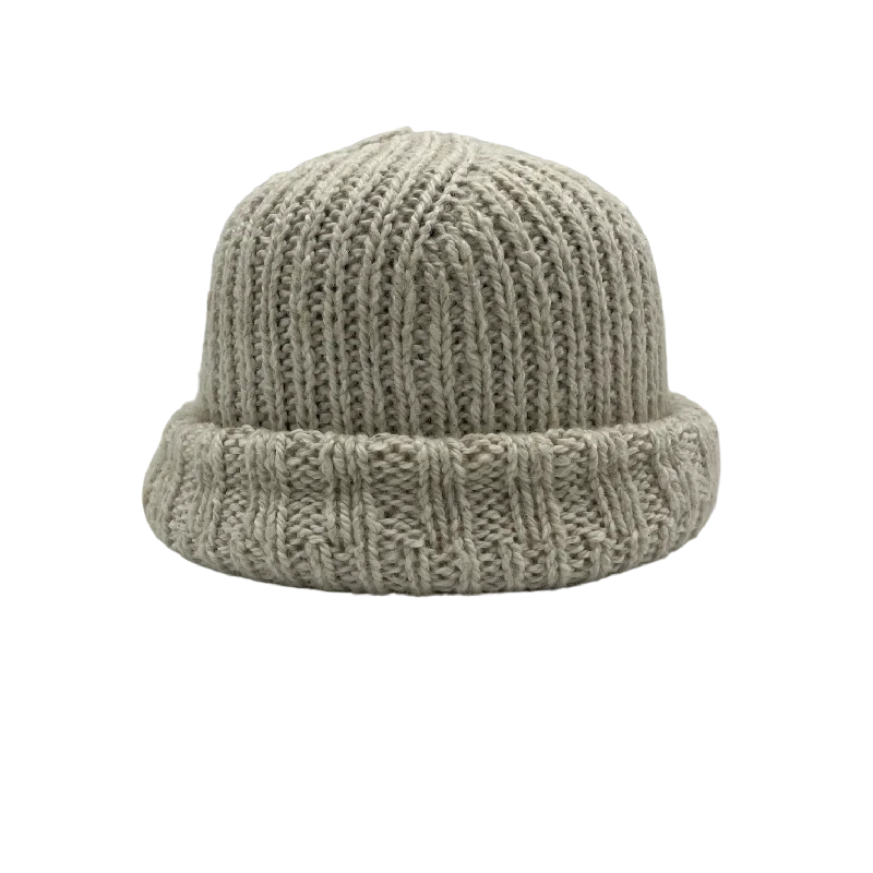 Affordable felt hat with simple chic look -White Alpaca Beanie