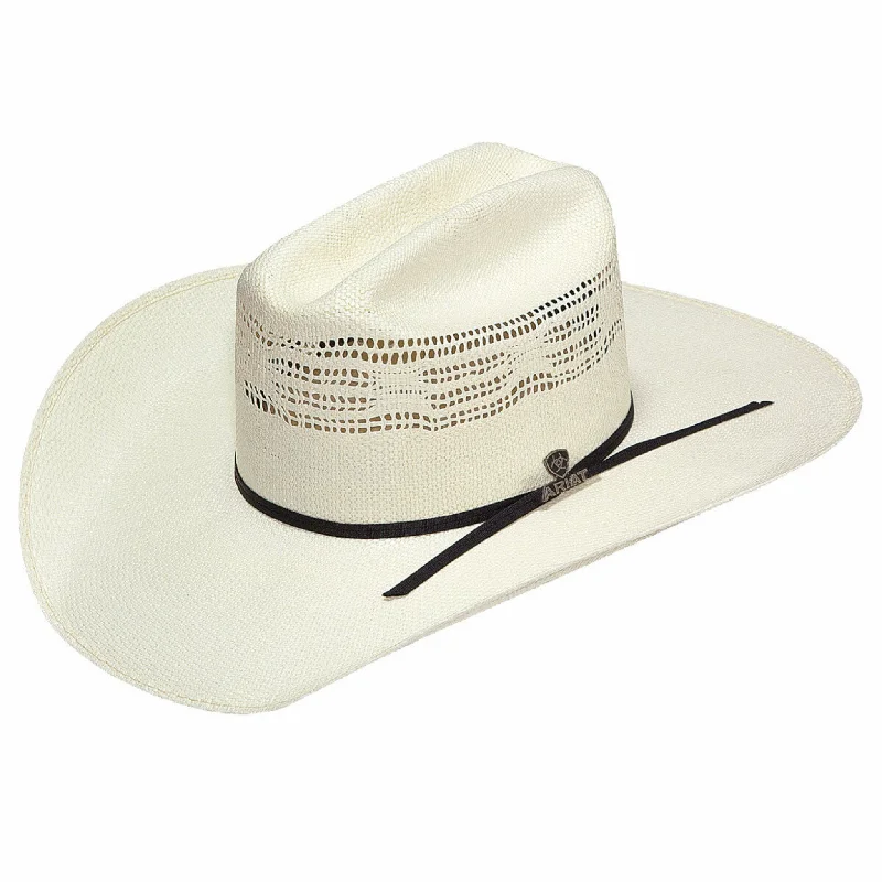 Classic straw sun hat for men with a relaxed fit for summer outdoor activities -Ariat Bangora Straw Hat