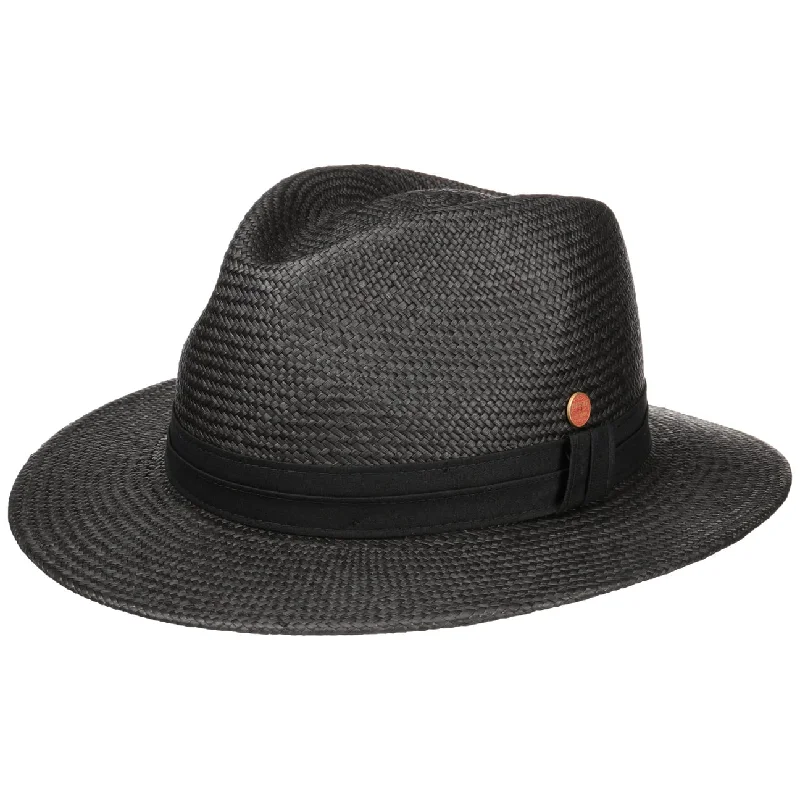 Stylish straw bucket hat for men with relaxed fit and fashionable appeal -Gero Panama Hat by Mayser