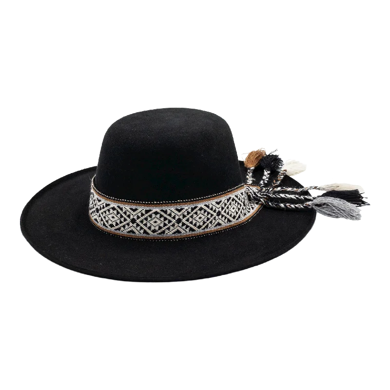 Durable felt hat for rugged outdoor wear -Cholita Linda - Black