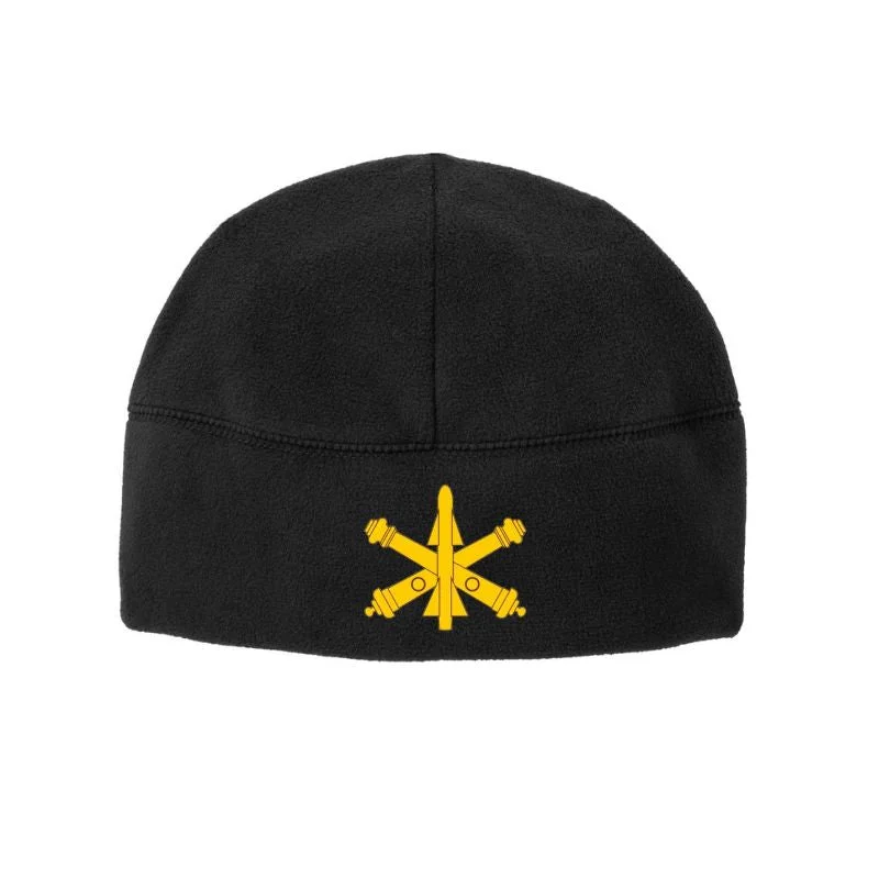 Wool blend cap for cozy fall fashion -Air Defense Artillery Soft Fleece Beanie