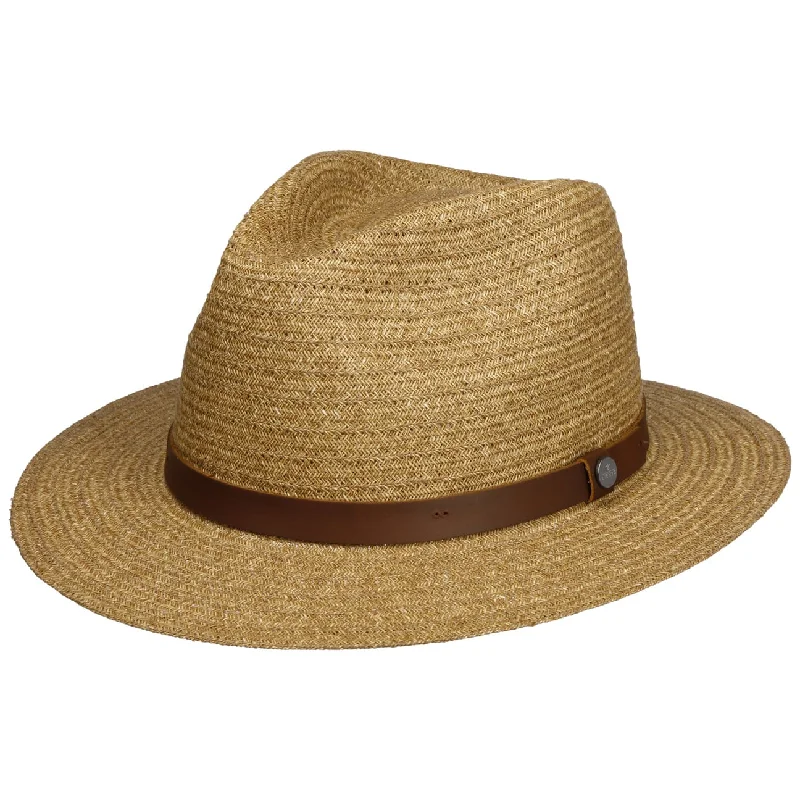 Handmade straw beach hat for women with natural, breathable material -Grandfalls Toyo Traveller Straw Hat by Lierys