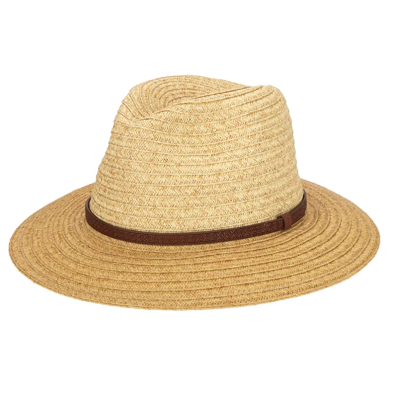 Elegant straw fedora hats for women with colorful bands for summer flair -Mens Two Tone Ultrabraid Fedora