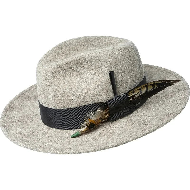 Comfortable straw fedora hats for men with UV protection for outdoor activities -Bailey Burnell Wool LiteFelt® Fedora